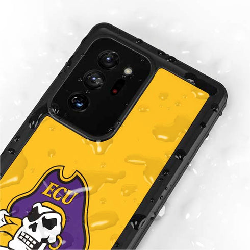 East Carolina University ECU Pirates Logo Yellow Galaxy Note20 Ultra 5G Waterproof Case